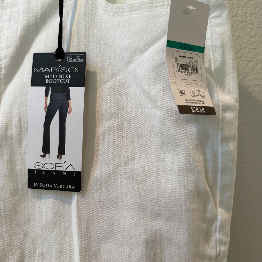 sofia by sofia vergara White Mid-Rise Bootcut Jeans - Picture 2 of 3